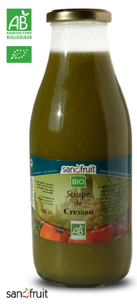 Soupe Bio de Cresson – 100cl – Sanofruit, Produits bio en Ardèche